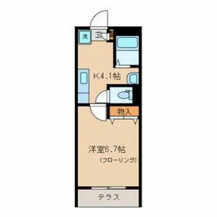 グランパルク駒場野【1階】の間取り