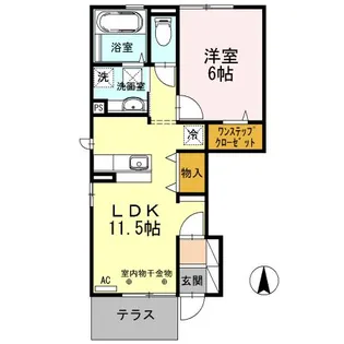 ウィット新町 B棟【1階】の間取り