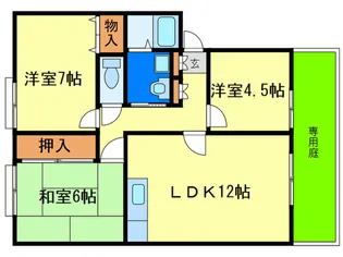 ヴィレッジ花水木C棟【1階】の間取り