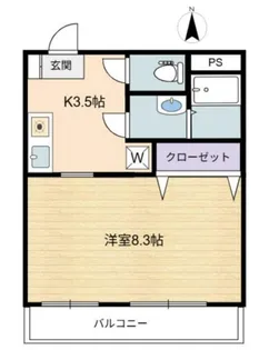 メゾンフルール【3階】の間取り