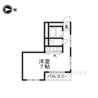 クリーンリビング四条大宮【6階】の間取り