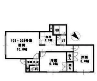 ルミエール福井10【2階】の間取り