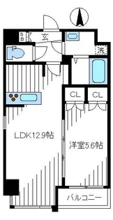 リベラーレ中野【9階】の間取り