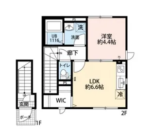 ヴィエント境南【2階】の間取り