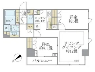 東京都中央区日本橋茅場町3【マンション】の間取り