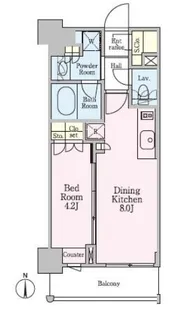 クレストコート白金高輪【5階】の間取り