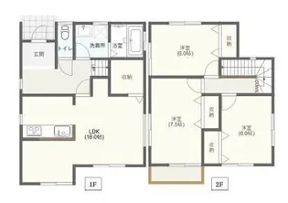 静岡県浜松市中央区高丘西3【一戸建】の間取り