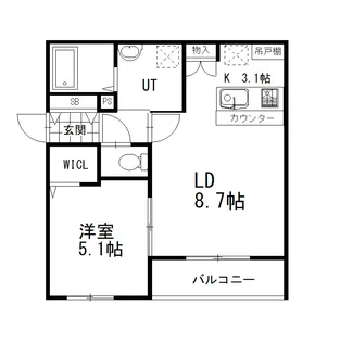 ル・デルモンテ【2階】の間取り