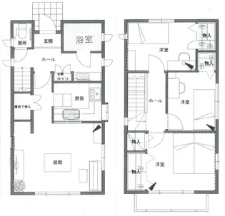 埼玉県深谷市宮ケ谷戸【一戸建】の間取り