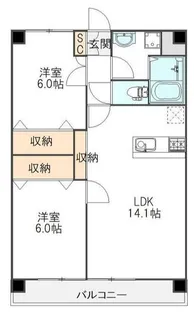 グランドール東綾瀬【3階】の間取り
