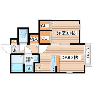 LINK STAGE富沢駅前II【1階】の間取り