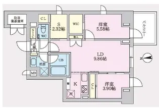 東京都文京区水道1【マンション】の間取り