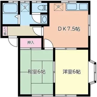 コーポ安藤【1階】の間取り