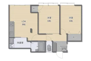ひかるコーポ【2階】の間取り