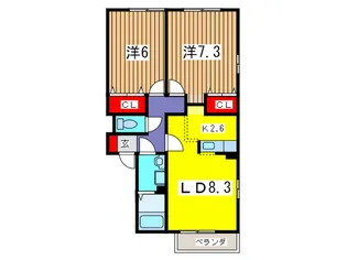 アクシス【1階】の間取り
