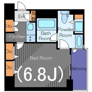 パレステュディオ日本橋東壱番館【5階】の間取り