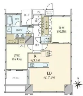 ワールドシティタワーズ【29階】の間取り