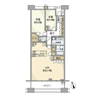 港北センターヒルズC棟【4階】の間取り