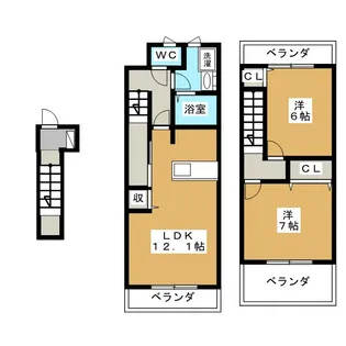 フィオーレA【2階】の間取り