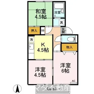 ファミールハイツI【2階】の間取り