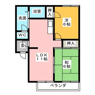 ヴィラ1番館【2階】の間取り