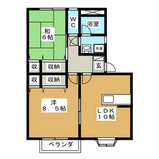 コンフォートパレス A棟【1階】の間取り