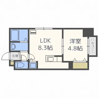 レジディア北二条イーストIII【3階】の間取り