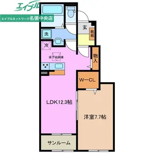 カーサプレッソ【1階】の間取り