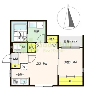 ハーモニーテラス下小阪【3階】の間取り