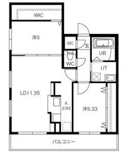 グランドサクセス千歳【1階】の間取り