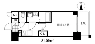エスリード神戸ラ・コスタ【3階】の間取り