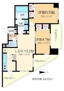 D’クラディア亀戸ブリエア【2階】の間取り