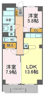 佐鳴湖パークタウンサウス【10階】の間取り