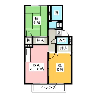 プレジール三宅 D棟【2階】の間取り