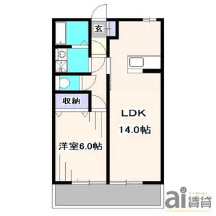 ベルフォーレ石神【2階】の間取り