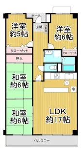 阪急逆瀬台アヴェルデ4番館【4階】の間取り