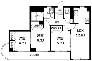 メゾンフルール【4階】の間取り