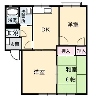 ガーデンハイツ B棟【1階】の間取り