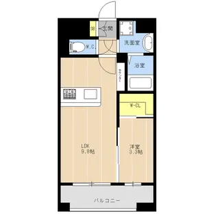 LIBTH旭橋II【6階】の間取り