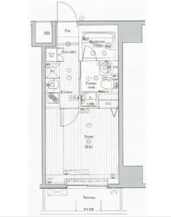 プレミアムキューブ田町【3階】の間取り