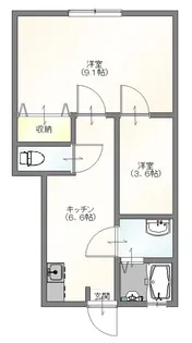 サンマリノ西町【1階】の間取り