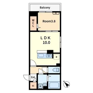 ボヌール大島上町【2階】の間取り