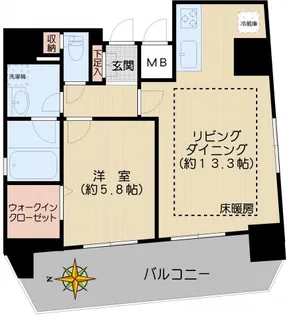 クレイシア文京春日【12階】の間取り