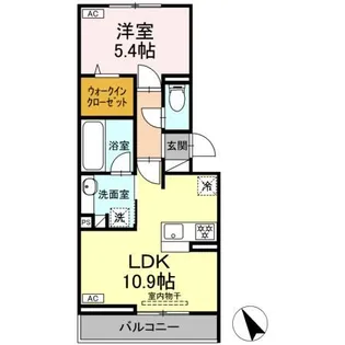 福島県郡山市西ノ内1【アパート】の間取り