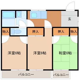 シティハイムヨコセ【1階】の間取り