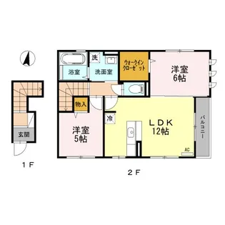 ヴィラ・オルフェーヴル【2階】の間取り