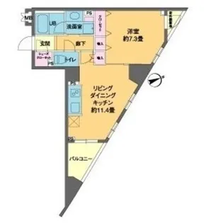 カスタリア池袋【4階】の間取り