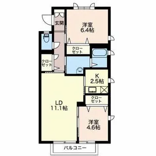 グローバル【2階】の間取り