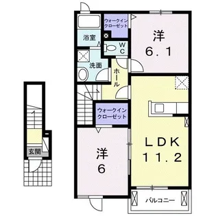 ハーモニーひまわりB【2階】の間取り
