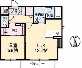 ウィステリア上天神【2階】の間取り